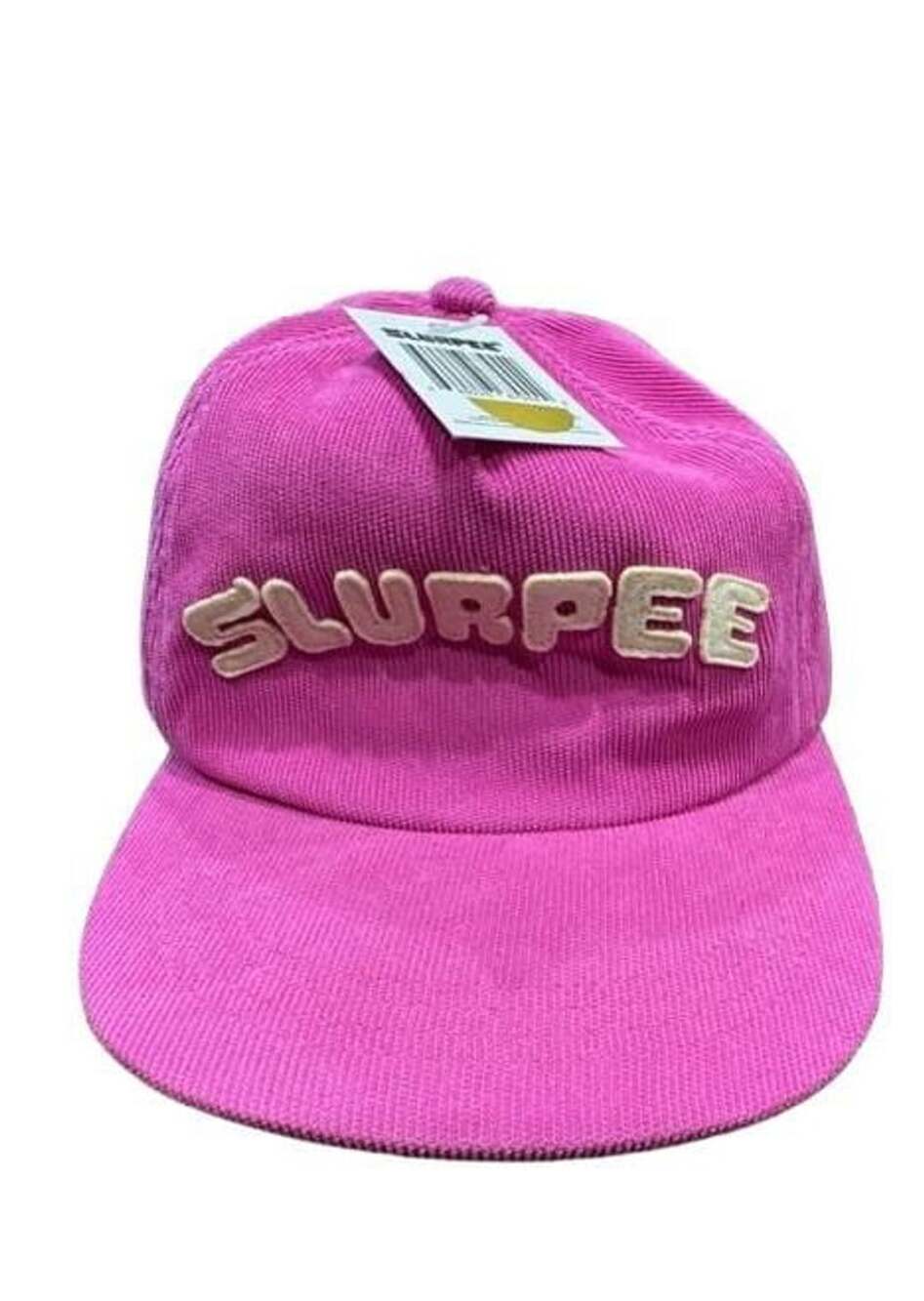 Slurpee Corduroy Snapback Hat NWT 7-Eleven Logo Cap Pink One Size